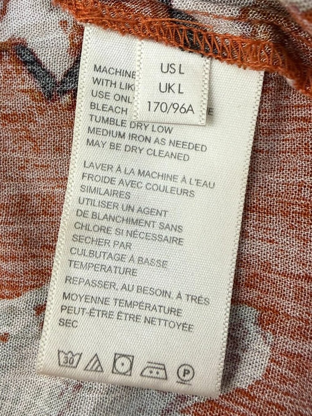 Free People Good Vibrations Printed Blouse Size L - Picture 6 of 10